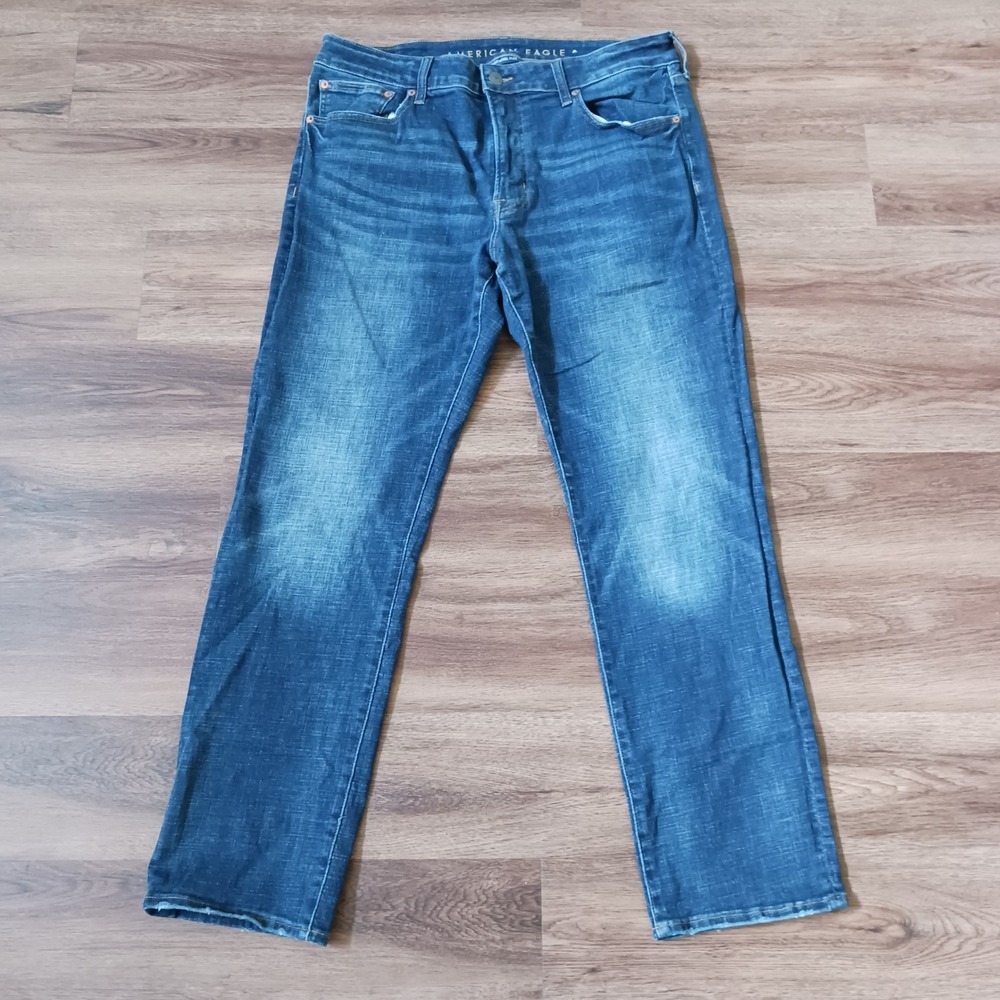 American Eagle Original Straight Ne(x)t Level Flex Jeans Medium Wash 38x32